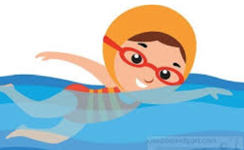 <p>estás nadando</p>