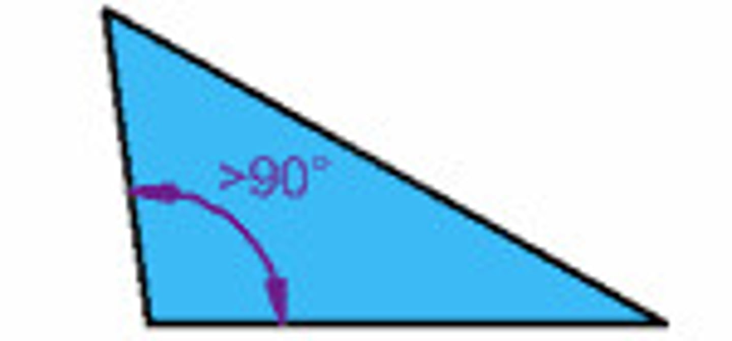 <p>a triangle with one obtuse angle</p>