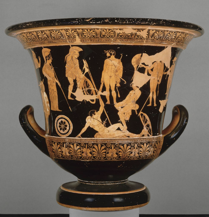 <p>Anonymous vase painter of Classical Greece known as the Niobid Painter; clay, red-figure technique (white highlights) (c. 460–450 bce).</p><p>Name: Niobides Krater<br>Artist: <br>Year: <br>Culture group: <br>Medium:</p>