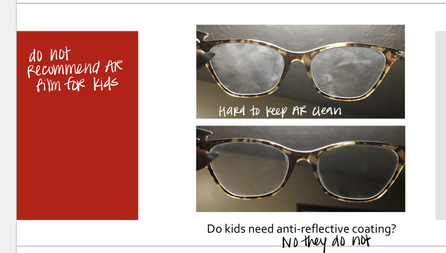 <p>Is AR coating recommended for children?</p>