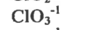<p>1 Chlorine, 3 oxygen, -1 charge</p>