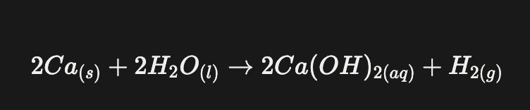 <ul><li><p>Reacts less strongly with water</p></li></ul><p></p>