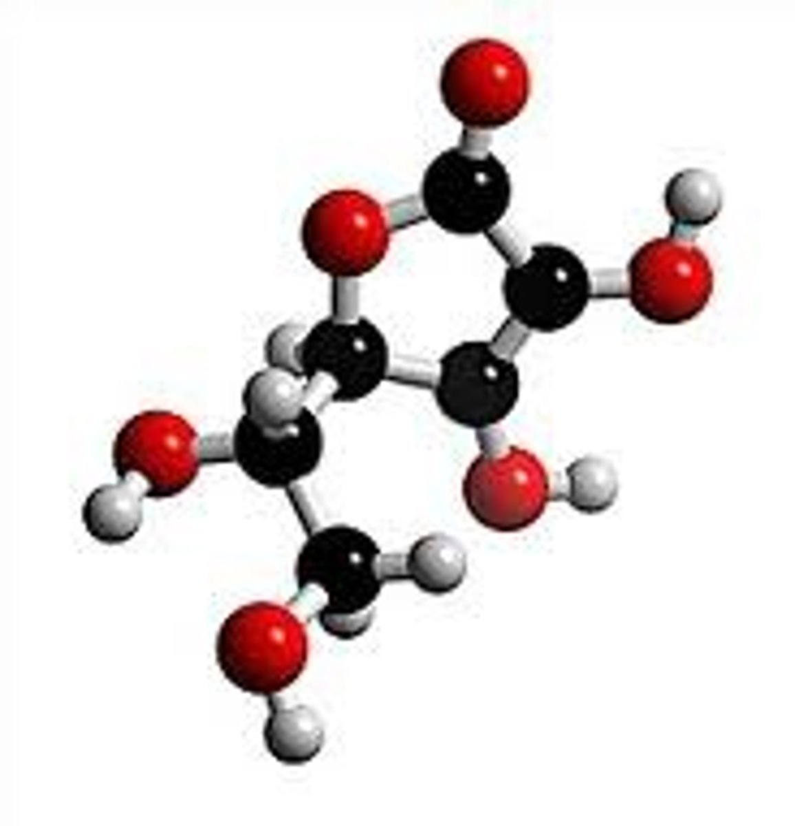 <p>Shows 3D positions of atoms and bonds</p>
