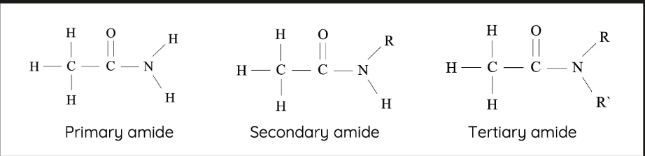 <p>the first one is a ___ ammine  because it has one c bonded<br>the second one is __ ammine because it has two c bonded</p><p>the third one is __ammine  because it has three c bonded</p>