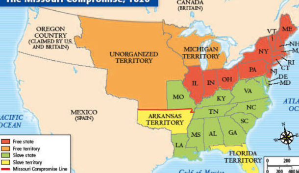 <p>What land does the Missouri Compromise affect?</p>