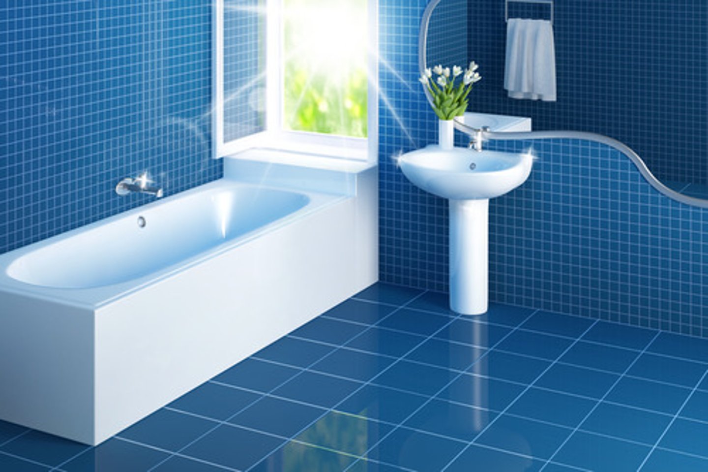 <p>el baño está ...</p>
