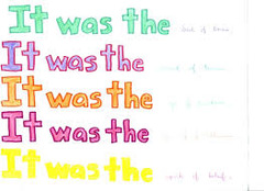 <p>Repeating the same word at the start of sentences.</p>