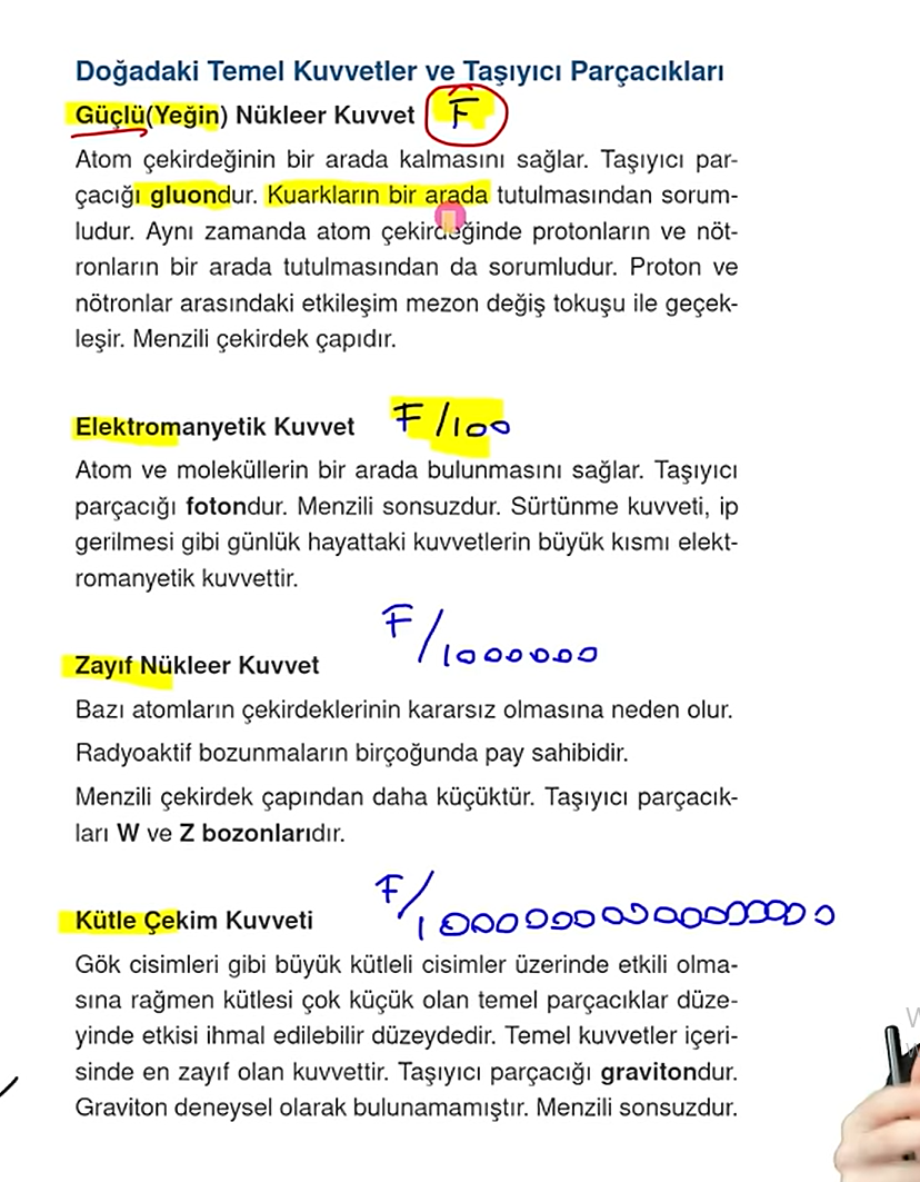 <p>4 Temel Kuvvet</p>