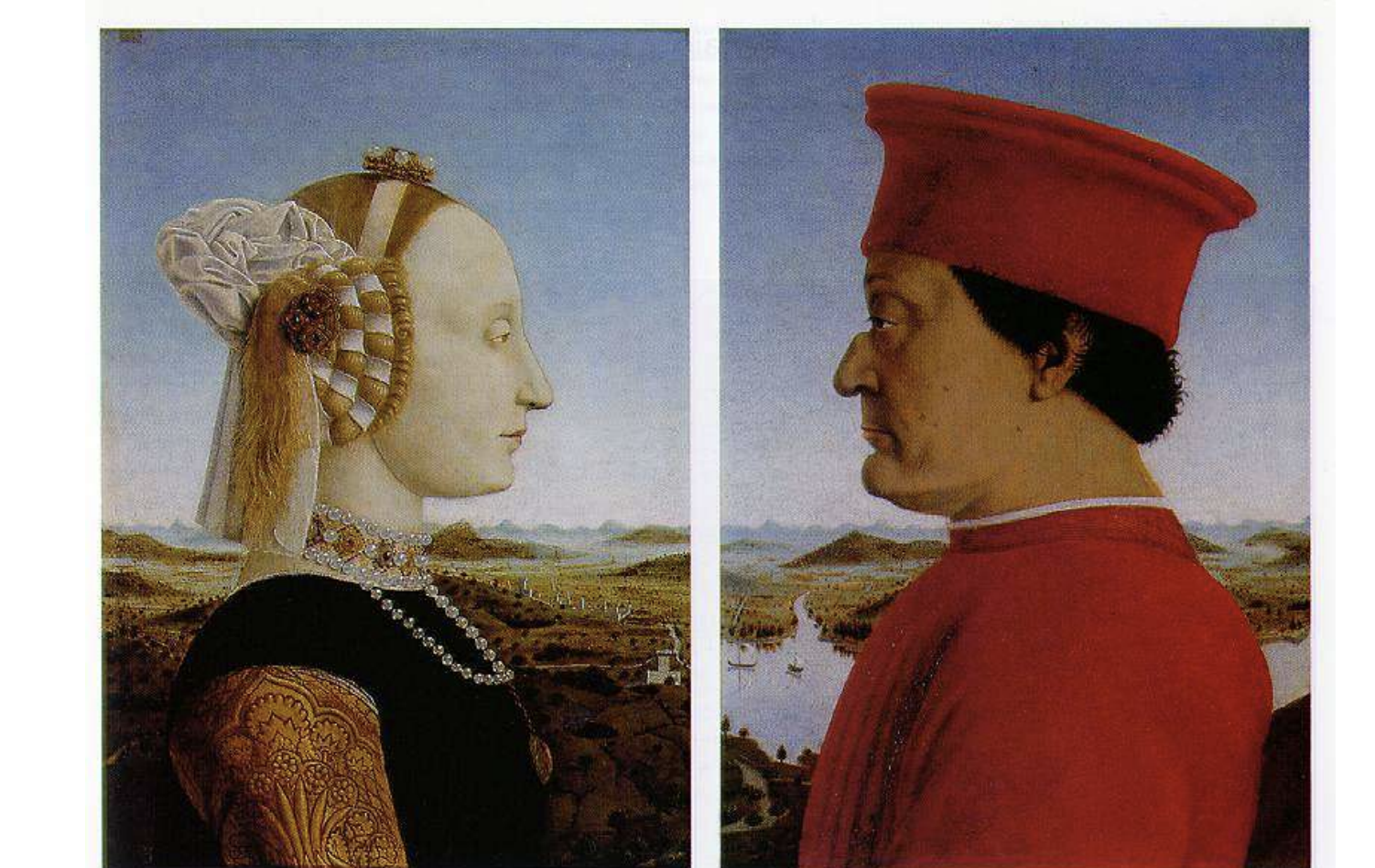 <p>Federico da Montefeltro e Battista Sforza</p>