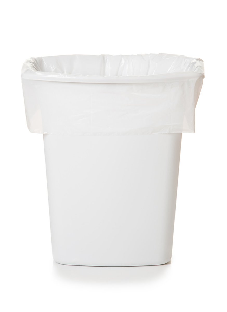<p>A container for waste or rubbish.</p><p>Example: Throw that empty plastic bottle into the recycling bin.</p>