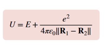 <p>Which part of this equation is the quantum energy and which part is classical?</p>
