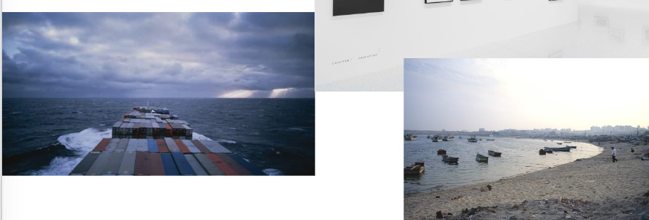 <ul><li><p>7 year photographic work</p></li><li><p>world is developing at sea </p></li><li><p>cinematic american movie posters at the other side of the world, chooses the perspective of the workers, traditional fishing village that is doomed to dissapear</p></li><li><p>fish story </p></li><li><p>critical realism</p></li></ul><p></p>