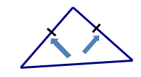 <p>the two congruent sides of an isosceles triangle</p>