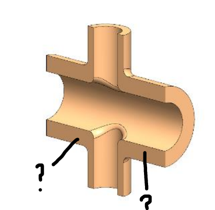 <p>The below image shows a thermal analysis model cut in half, what belongs where the arrows point to:</p><p>a) Fixed Supports </p><p>b) Nothing Required </p><p>c) Symmetry boundary Conditions </p><p>d) Axial boundary Conditions</p>