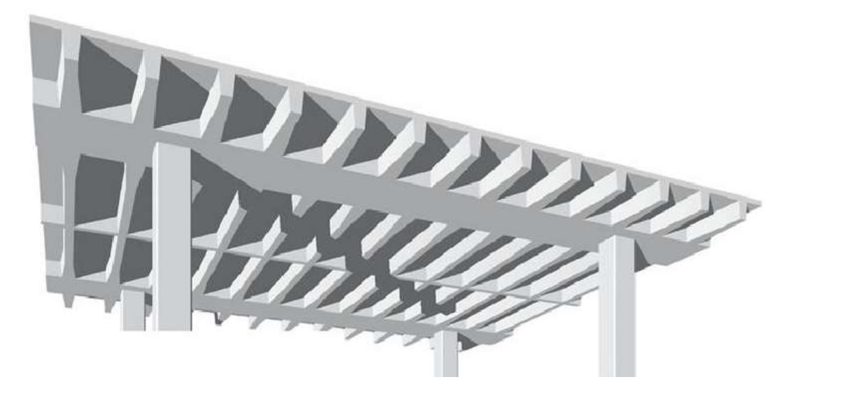 <p>One-way concrete joist system (rib slab)</p>