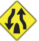 <p>Divided highway ends</p>