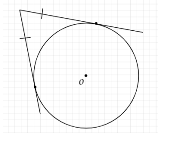 <p>Tangents from a common point are equal in length</p>