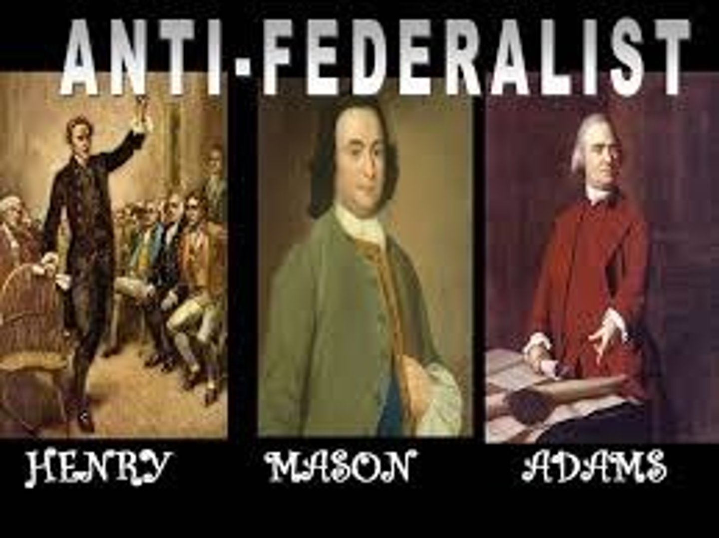 <p>people whom opposed the Constitution, preferring more power be given to the state gov'ts than to the nat'l gov't</p>