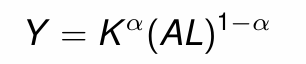 <p>What is the new production function if we ignore K?</p>