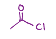<p>Carboxylic acid into a carbonyl with a Cl, an acid chloride</p>