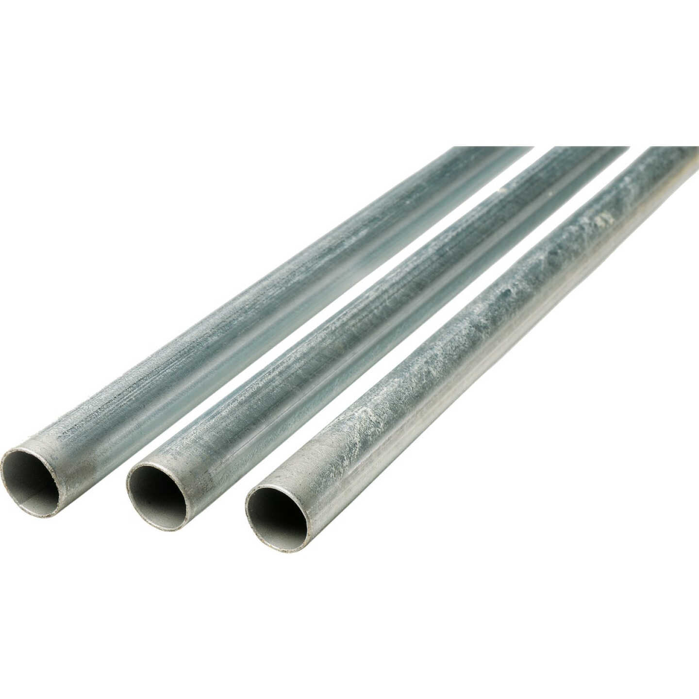 <p>Thin-walled, rigid steel conduit (EMT) with smooth interior, sold in 10-foot lengths and ½–2 inch sizes, joined with fittings to protect indoor electrical wiring.</p>