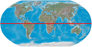 <p>the latitude (x-axis), divides the earth into north and south</p>