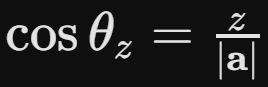 <p>Angle between a point and the z-axis</p>