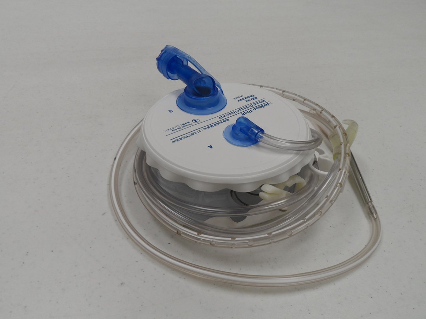 <p>tubing from surgical site to collect fluid</p>