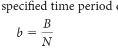 <ul><li><p>the number of births in a population during the specified time period divided by the population size</p></li></ul><p></p>