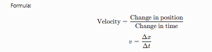 <p><strong>Memory Trick</strong></p><blockquote><p><strong>"Velocity has speed with a direction."</strong></p></blockquote><p>Velocity cares about:</p><ul><li><p>How fast</p></li><li><p>Direction</p></li></ul><p></p>