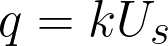 <p>k is density, U is sms</p>