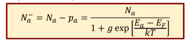 <p>usually g = 4 for acceptors</p>