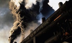 <p>black powder in smoke. e.g. It can be dangerous to let too much soot accumulate inside a chimney.</p>