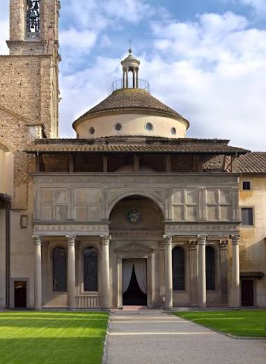 <p>pazzi chapel, next to santa croce</p><p>1430 - 1444</p><p>by brunelleschi</p>