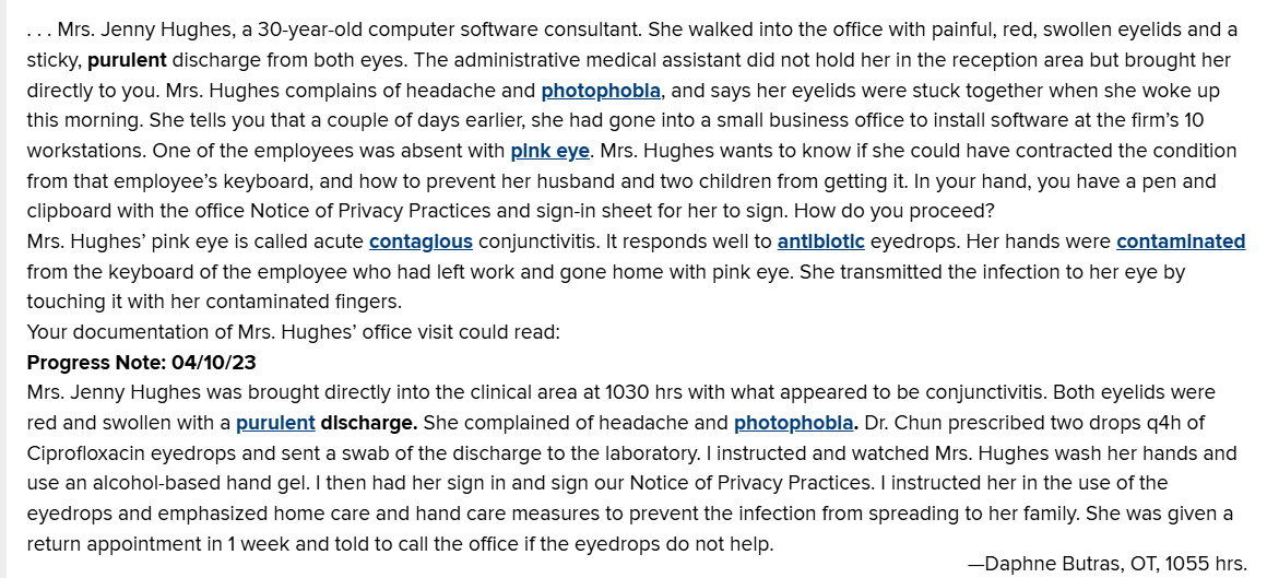 <p>The medication in the eye drops</p>