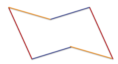 <p>Connect the two three-carbon fragments using a third set of parallel lines</p>