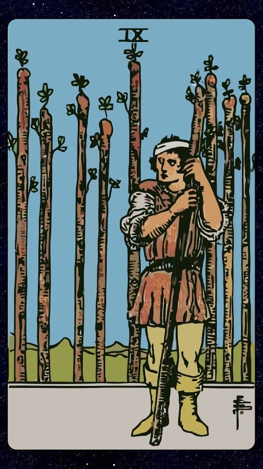 <p>Nine of Wands</p>