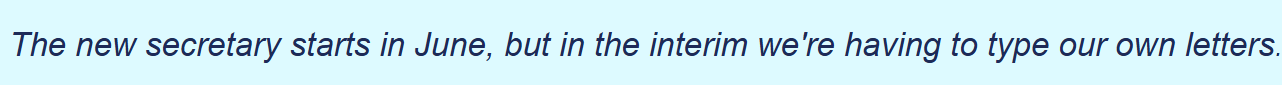 <p>interim</p>