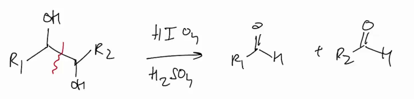 <p>Oxidation of Diols (oxidative cleavage)</p>