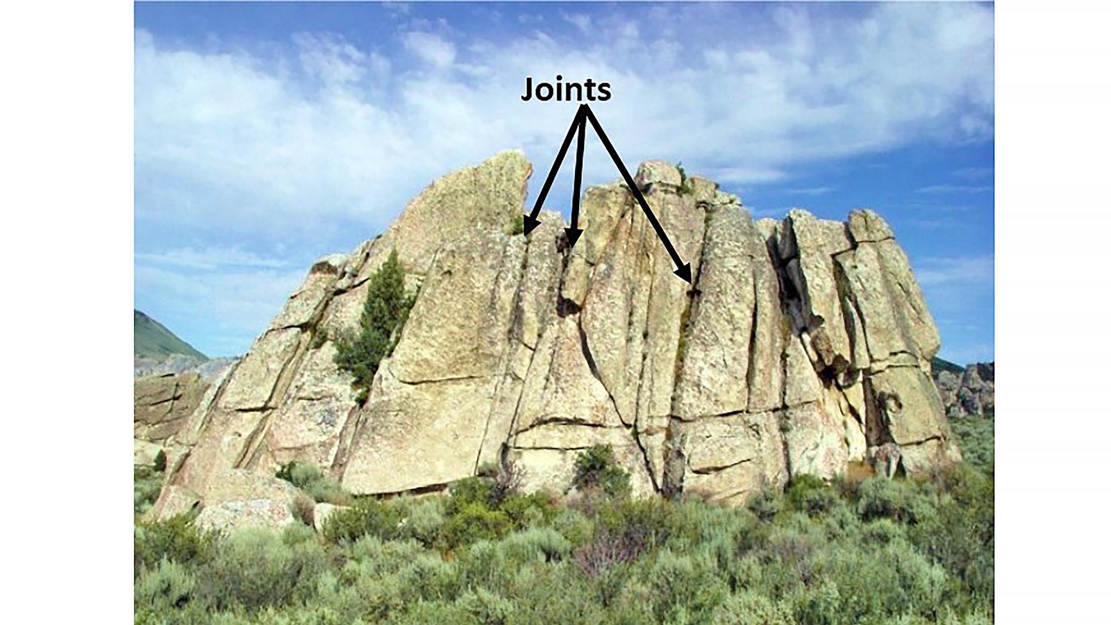 <p>Fractures along which no visible displacements have occurred, that form during or after the cooling of a magmatic body. </p>