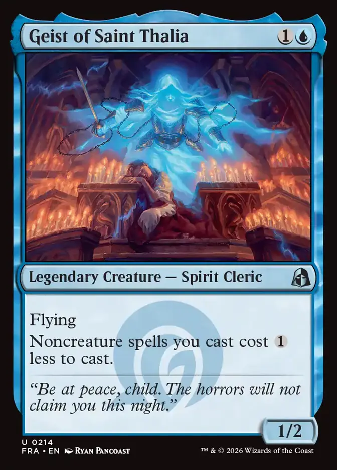 <p>Flying</p><p>Noncreature spells you cast cost {1} less to cast.</p>
