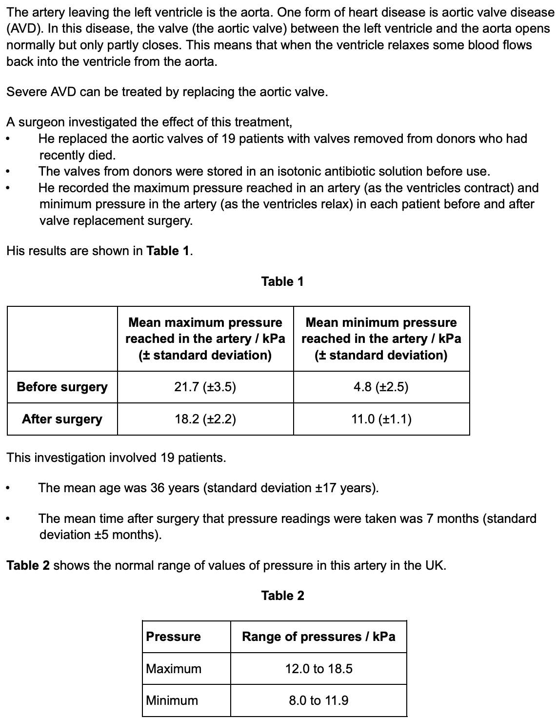 <p>the surgeon concluded that there was sufficient evidence for him to continue using this treatment - how does the information above support his conclusion? (3)</p>