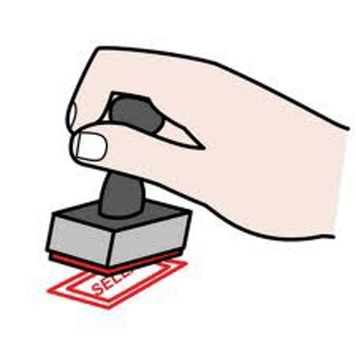 <p>put a seal on something</p>