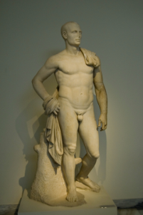 <p>(Statue of an Italian businessman). Date: ca. 100 BCE. Culture: Roman. Life-sized, marble, from Delos. Athens Archaeological Museum</p>