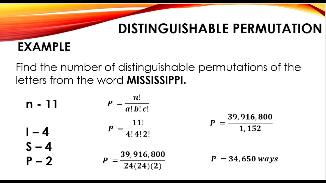 <p>ordered arrangements matter but there are different things</p>