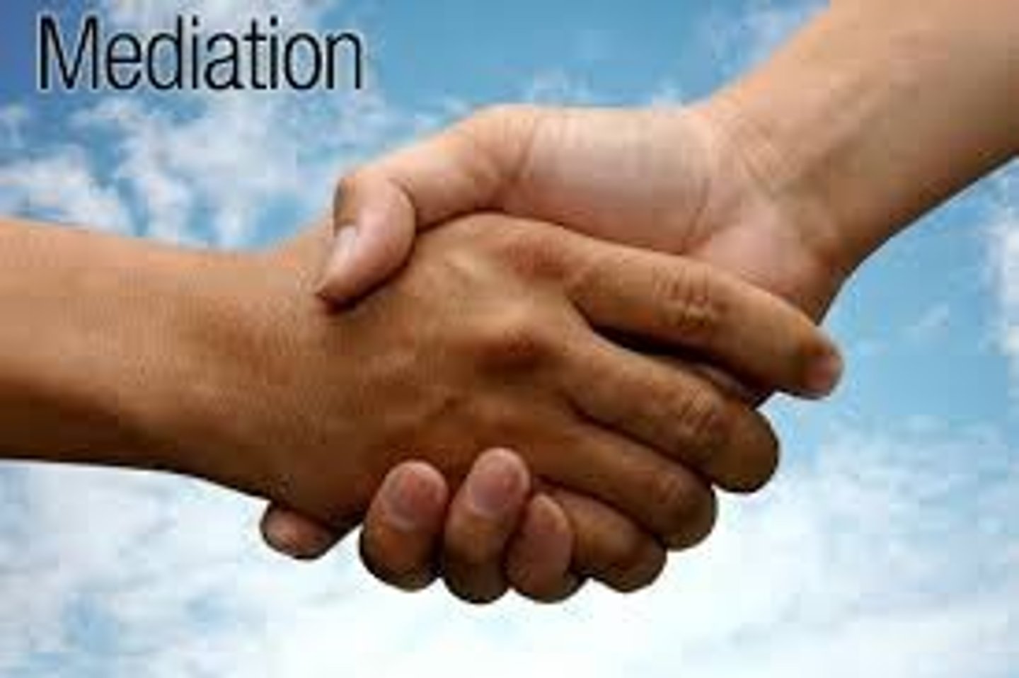<p>mediate, reach agreement</p>