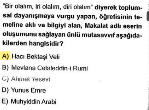 <p>Akıl ve bilgiyi temel alan, toplumsal dayanışmayı savunan kişidir. Mevlana "Mesnevi", Yunus Emre ise "Risaletü'n-Nushiyye" ile bilinir.</p>