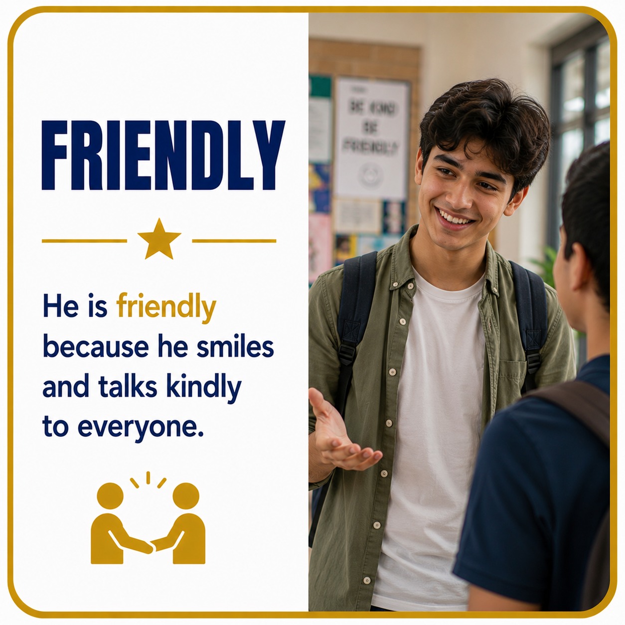 <p>FRIENDLY</p>