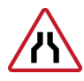 <p>Road Narrows Ahead</p>
