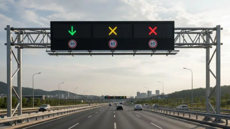 <p>lane use control light meanings</p>